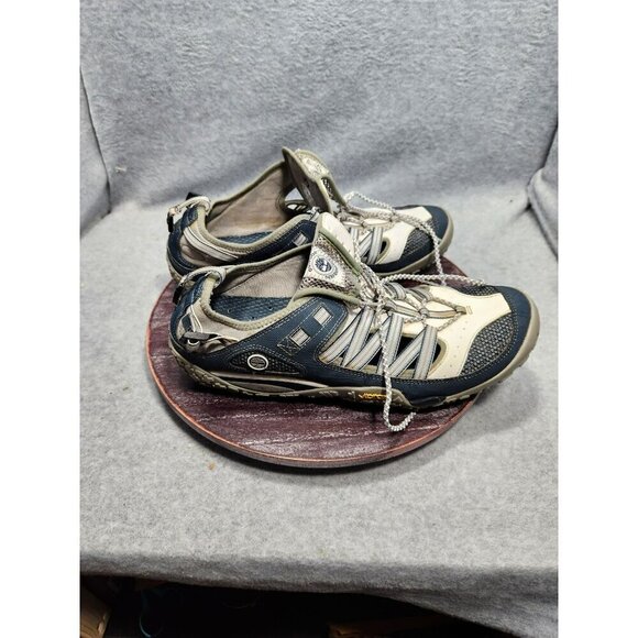 Mens Vibram Sole Hybrid Hiking Shoes Size 10 Athletic Outdoor Footwear Beige & B main image 6